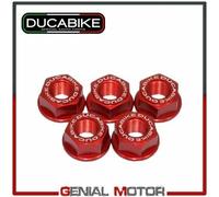 Kit Dadi Flangia Portacorona Rosso 5DSB03A Ducabike Ducati 749 Dark 2003 > 2007