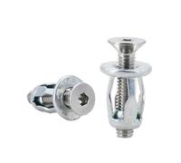 Kit dadi for rivetti a forma di petalo M4 M5 M6 Dadi a cricchetto multicolore for auto, M4x20)(Flat Head (Silver),M5x18(30Pcs))