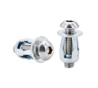 Kit dadi for rivetti a forma di petalo M4 M5 M6 Dadi a cricchetto multicolore for auto, M4x20)(Round Head (Silver),M5x18(30Pcs))