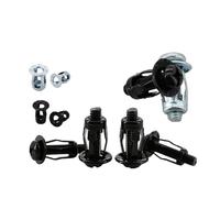 Kit dado rivetto vite ad espansione petalo in acciaio al carbonio | Dadi di bloccaggio resistenti alle vibrazioni for targhe, macchinari automobilistici fai da te(Nut (10Pcs) Black,M4x16)