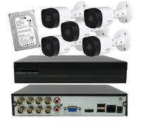 Kit Dahua 5 telecamere 5 MPX 2.8 mm XVR 8 canali 5 MPX con HARD DISK 1TB