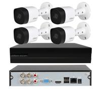 KIT Dahua XVR 4 canali 5 MPX e 4 telecamere 5 MPX 2.8 mm bullet ONVIF BNC