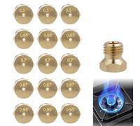 Kit de 15 Ugelli Universali 6MB GPL per Bombole, Ugelli per Cucine a Gas Bombola, Misure Differenti (0.5/0.65/0.7/0.87/0.95mm) *3