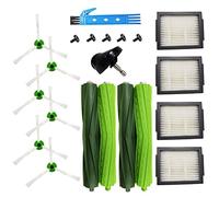 Kit de Accesorios Compatible con Recambios Series i7 i7 /i7 Plus E5 E6 E7 Pack de 2 Cepillo Principal 6 Filtros 6 Cepillos Laterales