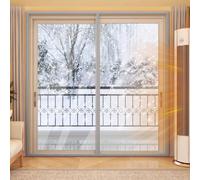 Kit de aislamiento de ventanas para invierno,película térmica para ventanas contra el frío, Cubierta de Aislamiento para Mantener el Calor, resistente al viento y cálida