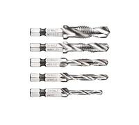Kit de Brocas Roscada Métrica X: 5 unids (M4, M5, M6, M8 y M10)