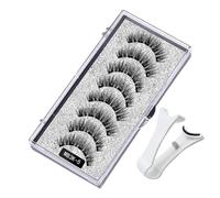 Kit De Cils Magnétiques - Fibre Synthétique, Ensemble De 8 Cils Réutilisables D'aspect Naturel | Système De Clip Facile à Appliquer, Conception Légère Et Confortable, Ensemble De Magnétiques Pour