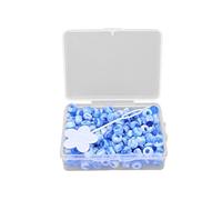 Kit de cuentas de pony Color Candy Joyas de brije Hacer cuentas de cuentas para artesanías de collar de brazaletes que hacen resina de plástico 8 mm 200 piezas (blue)