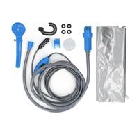 Kit de douche de bouchon de voiture 36W, douches de camping portables Débit d'eau réglable avec des trous de sortie en trois dimensions faciles à installer adaptés à une (Blu)