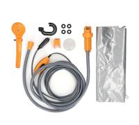 Kit de douche de bouchon de voiture 36W, douches de camping portables Débit d'eau réglable avec des trous de sortie en trois dimensions faciles à installer adaptés à une (Arancia)