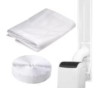 Kit de joint de porte coulissante, kit de ventilazione AC - Réglable à double tuyau scellé - Kit d'isolatioffort: ouvrez la porte coulissante de la largeur souhaitée, fixez le tissu d'étn d'étanchéité