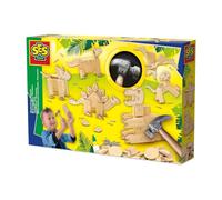 SES Creative- Set di carpenteria-Dinosauri, Multicolore, Taglia Unica, 00942