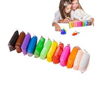 Kit De Pâte À Modeler À Séchage À L'air, 100% Sans Toxique - Kit Créatif 24 Couleurs con Accessoires, Apprendre en S'amusant - Artisanat Pour dès 3 Ans