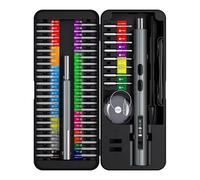 Kit de pilote à vis CheoTime, bits en acier de 50pcs S2 avec des poignées électriques et manuelles