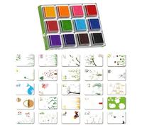 Kit De Pintura Con Esponjas Dedos - Juego De Pintura Dedos De Bebés | Materiales De Dibujo Infantil Guardería Colegio Manualidades Hogar Decoración Cerámica Fiesta Bebé Herramientas De Arte Para Pi