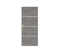 Kit de Rénovation pour Porte Intérieure - NORDLINGER PRO - 4 Feuilles 85 x 50 cm & 3 Profils 85 x 2 cm - Gris Agate