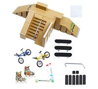 Kit de skate Park, kit de rampa para monopatín, monopatín, rampa, kit de parque, accesorios de entrenamiento con 3 dedos, herramienta de rueda de repuesto para bicicleta de 2 dedos