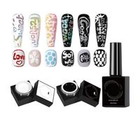 Kit De Vernis Gel, Contrôle De Texture De Détail De Précision, 15 Ml, Ensemble Multifonctionnel De 3 Pièces Longue Durée, Kit De Gel De Base Pour Conception D'ongles, Amélioration De L'art Lisse, Pour