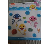 Kit decorazione da parete Baby Shark - 33 cm | Design assortito | 1 set da 14 pezzi.