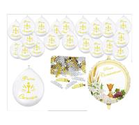 Kit decorazione festa prima comunione palloncino mylar + 20 palloncini lattice +