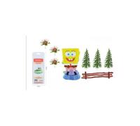 Kit Decorazione Torta Personaggio Spongebob Spugna Feste Plastica Compleanno