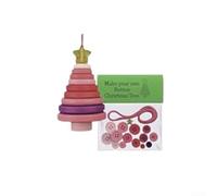 Kit Decorazioni Natalizie con Bottoni DIY 8cm 5.5cm 4.8cm Temi Variati | Materiale plastica Perfetto per attività familiari Include istruzioni e per tutti i materiali necessari