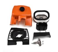 Kit deflettore base filtro aria, parti di ricambio in plastica compatibili con motoseghe Stihl 066 MS650 MS660, include filtro deflettore aria base coperchio flangia perno e dado di bloccaggio