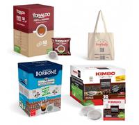 KIT DEGUSTAZIONE CIALDE ITALIANE X50 - DEGUSTAZIONE DEI MIGLIORI TORALDO FORTE E CREMOSO - BORBONE DECISA X50 + UN REGALO A SORPRESA DA JOYTALY