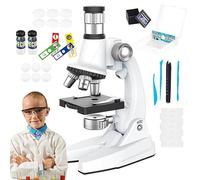 Kit Del Microscopio Per Bambini | 100X-1200X Apprendimento | Microscopio Scientifico per Apprendimento Bambini - Per Casa Laboratorio Aula Ragazzi e Ragazze Studenti Dilettanti