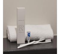 Kit dentale Hotel - Set di 200 : 2 spazzolini da denti + 1 dentifricio segnale 5 g per kit - Dental Kit individuale per hotel, Airbnb, cottage - imballaggio riciclabile - Eden Cosmetics