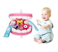 Kit dentista per kit educativo con giocattoli medici, spazzolino da denti e denti simulati, kit di apprendimento precoce per risveglio e abilità