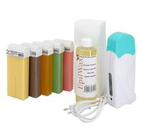 Kit Depilatorio EpilWax completo di: Scaldacera professionale 5 Roll-On Wax 100 ml variegato, 100 Strisce Depilatorie, 1 Flacone di Olio Dopo Cera 250 ml - (Solo Series variegato 5)