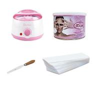 Kit Depilazione Scaldacera Strisce Ceretta Spatole Professionale per Estetista