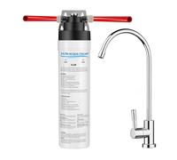 Kit Depuratore Acqua Domestico 4-UF con Rubinetto Dedicato, Depuratore Sottolavello a 4 Stadi di Ultrafiltrazione da 0.01 Micron, Innovativo e Certificato. Rimuove il 98% di Piombo, Cloro e Odori