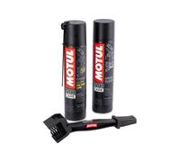 Kit detergente e lubrificante catena Motul 400ml + spazzola pulizia