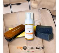 Kit Detergente Schiuma Pelle Cuoio Restauro Interni Pulizia Pulitore Rinnovo