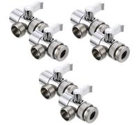 Kit deviatore per rubinetto a 3 vie, adattatore per rubinetto del lavandino portatile, connettore per tubo flessibile doppio per un facile fissaggio, confezione da 2 divisori per tubo flessi