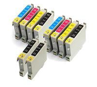 Kit di 10 Cartucce Compatibili con Epson T0441 T0442 T0443 T0444 (T0446) REMAN