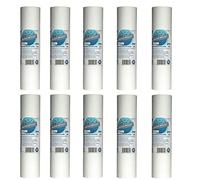 Kit di 10 Cartucce Filtranti a Panno MB per acqua - osmosi inversa FCPS Melt-Blown da 25,4 cm in PP per sedimenti da 20 micron