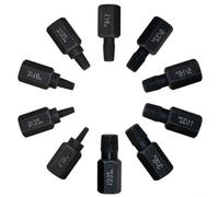 Kit di 10 estrattori di viti danneggiate per bulloni rotti, prigionieri e tubi, per mancini, design multiplo, misure da 1/8 a 13/32 (B)