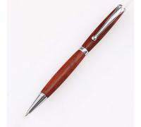 Kit di 10 Penne Eleganti Cromate Slimline Fancy Fai da Te - Penna Sottile da 7 mm per Tornitura del Legno Fatta a Mano - Penna a Torsione Sottile