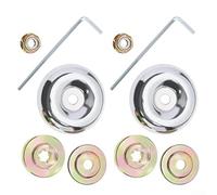 Kit di 10 pezzi di ricambio per tosaerba con coperture protettive in ferro, piastre superiori e di base, dadi e tagliabordi da giardino