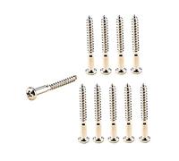 Kit di 10 viti per chitarra elettrica, viti di montaggio per ponticello per chitarra elettrica, piastra per il collo, viti in nichel, viti per chitarra, kit nero