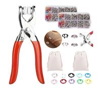 Kit di 100 bottoni automatici con pinze - Set di chiusure for cucito e artigianato da 9,5 mm(200PCS Color)