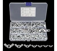 Kit Di 100 Dado a Farfalla, Dadi in Acciaio Inox, Set Dadi M3 M4 M5 M6 M8 M10 M1