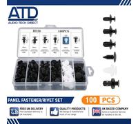 Kit Di 100 Pezzi Di Fissaggi In Nylon Con Clips Per Pannelli E Supporti Per Auto