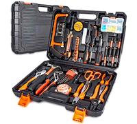 Kit di 102 Pezzi Strumenti Multifunzionali Cassetta degli Attrezzi Portatile Universale Attrezzi di Fissaggio Manutenzione Casa, DIY Sicuro Valigetta