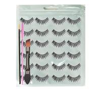 Kit di 12 paia di ciglia finte 3D confezionate singolarmente, con vari pennelli per ciglia, ciglia finte in finto visone, look naturale, perfette per il trucco degli occhi durante i viaggi e