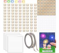 Kit di 120 adesivi a LED per circuiti luminosi, con 2 nastri conduttivi, 3 strisce adesive in schiuma, per aggiungere luci a carte speciali (rosso, blu, verde, giallo, arancione, rosa, bianco