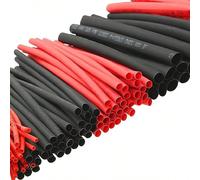 Kit Di 127 Pezzi Di Tubi Termorestringenti Neri E Rossi 2:1 Per Varie Tubazioni, Fasci Di Cavi, Gestione Dei Fili E Protezione Dell'isolamento 127 pezziPolietilene